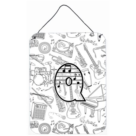 Carolines Treasures Letter Q Musical Note Letters Wall and Door Hanging Prints CJ2007-QDS1216
